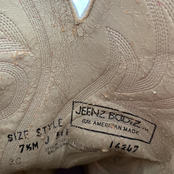 Vintage Jeenz Bootz Size 7 1/2 M, Style #577, Serial # 56247, Lilac Purple - Picture 8 of 11